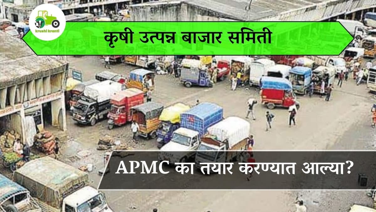 कृषी उत्पन्न बाजार समिती (APMC) का तयार करण्यात आल्या?