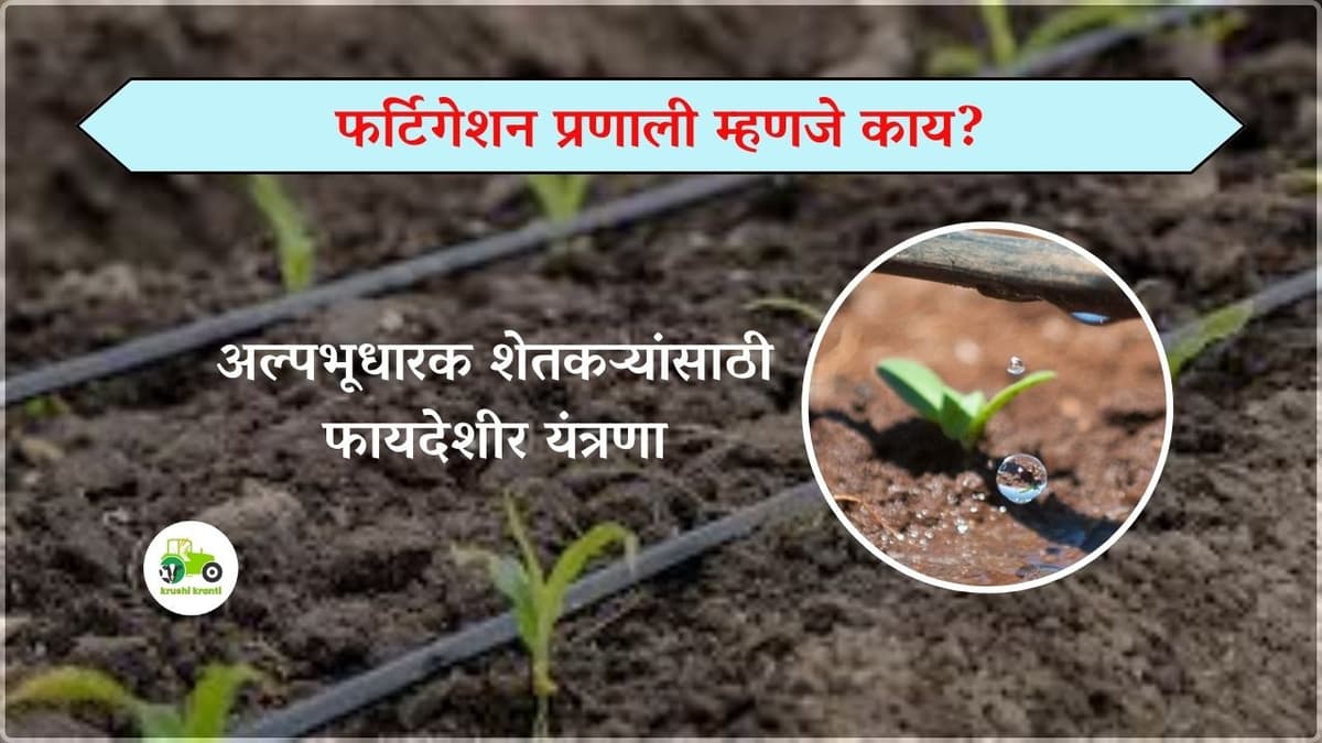 फर्टिगेशन प्रणाली म्हणजे काय?