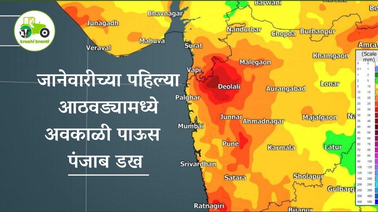 जानेवारीच्या पहिल्या आठवड्यामध्ये अवकाळी पाऊस : पंजाब डख 