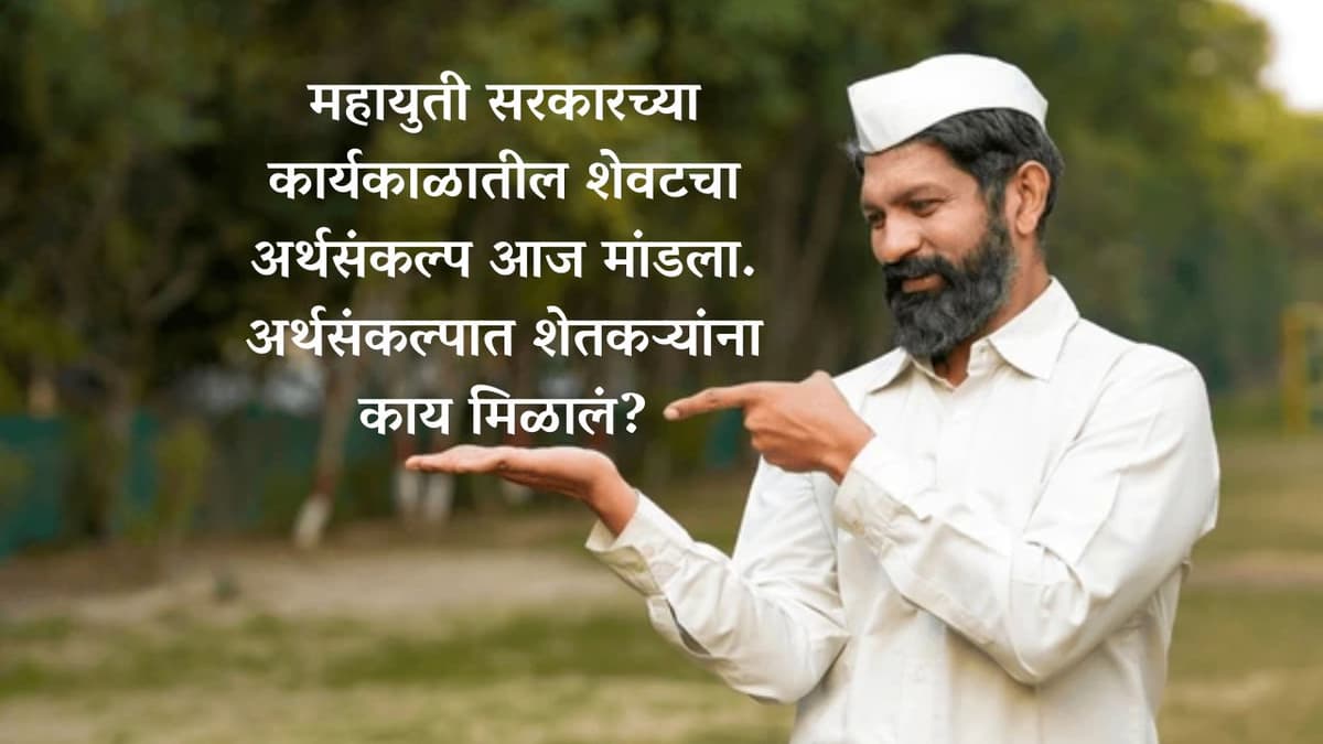 महायुती सरकारच्या कार्यकाळातील शेवटचा अर्थसंकल्प आज मांडला. अर्थसंकल्पात शेतकऱ्यांना काय मिळालं?