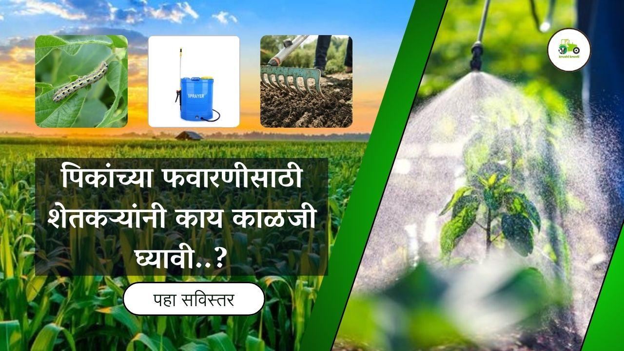 पिकांच्या फवारणीसाठी शेतकऱ्यांनी काय काळजी घ्यावी..?