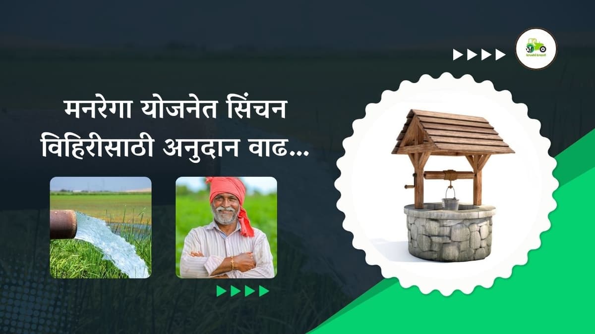 मनरेगा योजनेत सिंचन विहिरीसाठी अनुदान वाढ…
