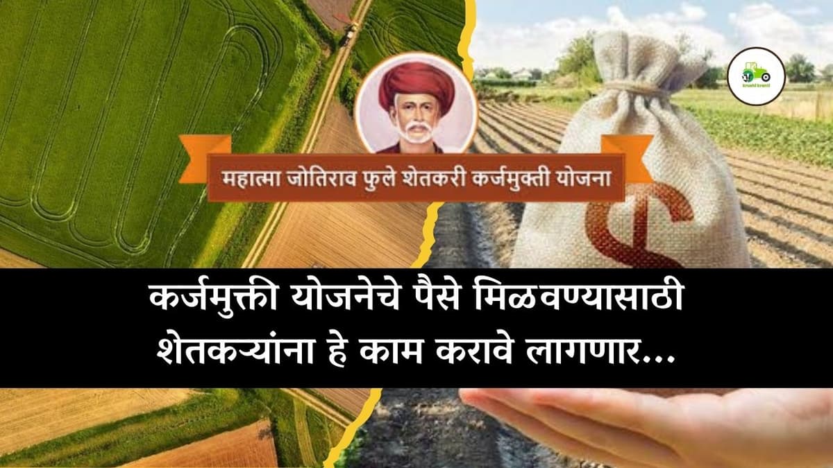 कर्जमुक्ती योजनेचे पैसे मिळवण्यासाठी शेतकऱ्यांना हे काम करावे लागणार...