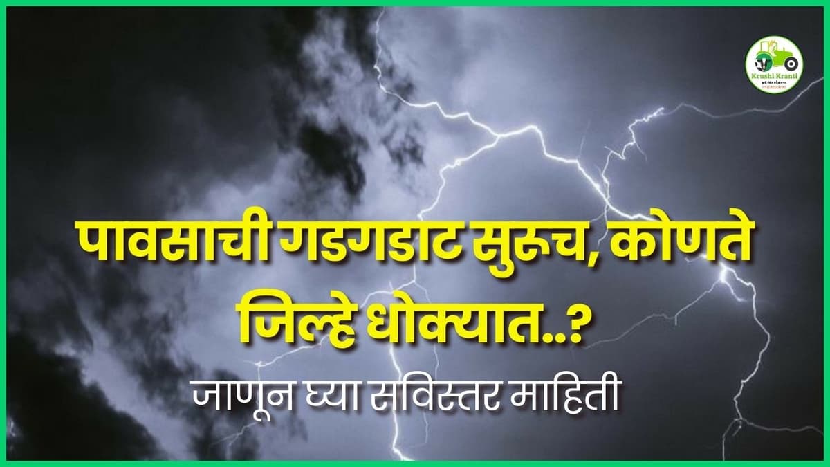 हवामान अंदाज: पावसाची गडगडाट सुरूच, कोणते जिल्हे धोक्यात…? 