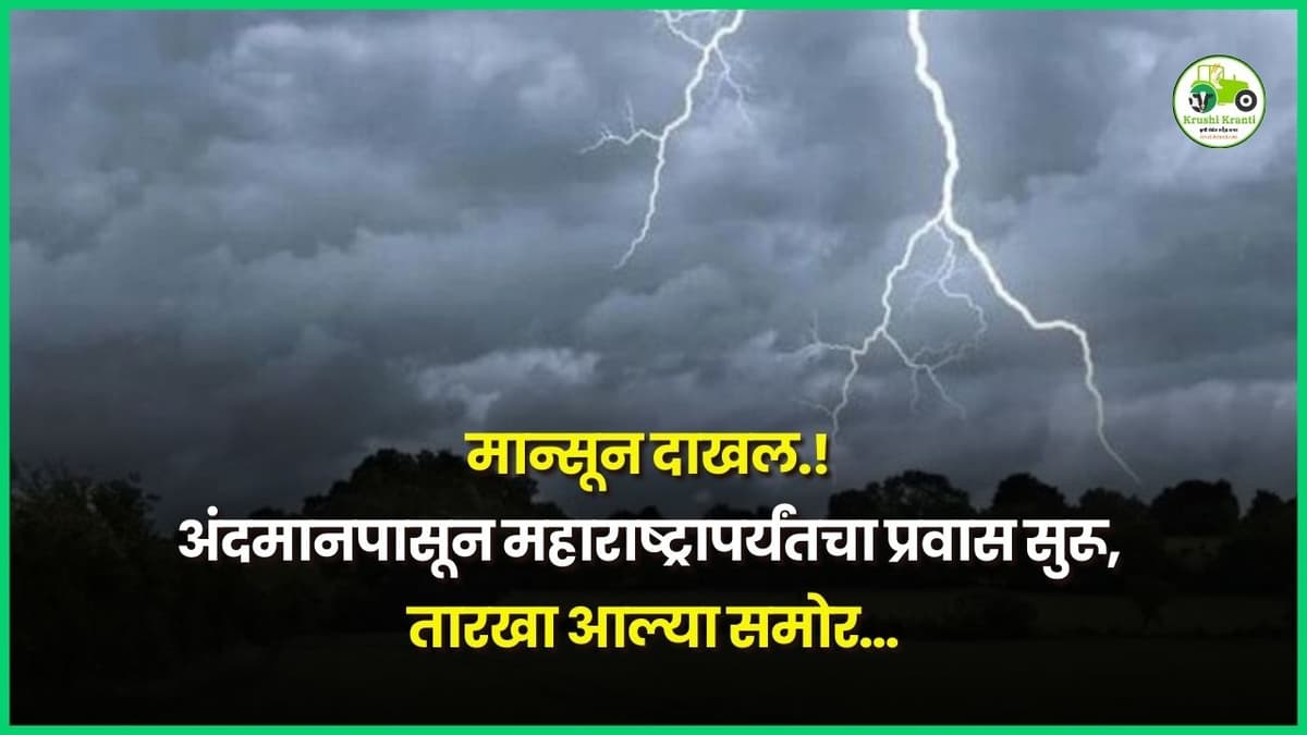 मान्सून दाखल! अंदमानपासून महाराष्ट्रापर्यंतचा प्रवास सुरू, तारखा आल्या समोर…