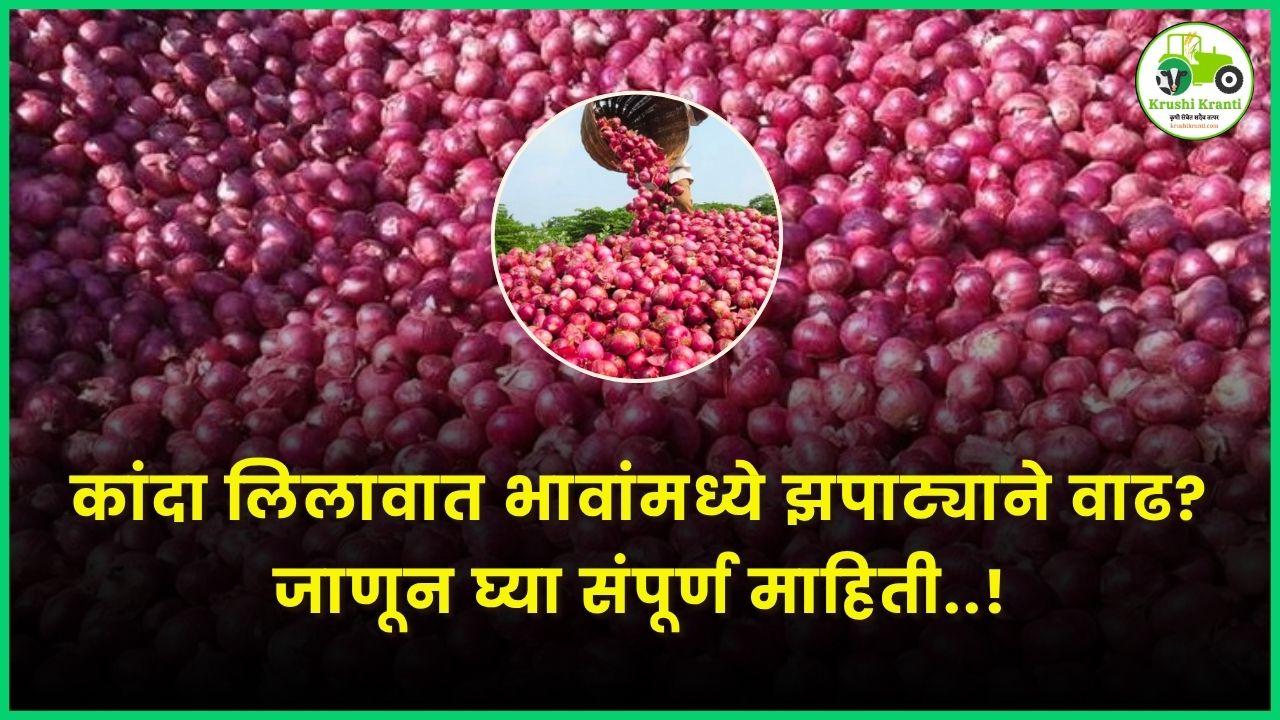 कांदा लिलावात भावांमध्ये झपाट्याने वाढ? जाणून घ्या संपूर्ण माहिती..!