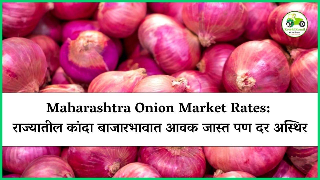 Maharashtra Onion Market Rates: राज्यातील कांदा बाजारभावात आवक जास्त पण दर अस्थिर