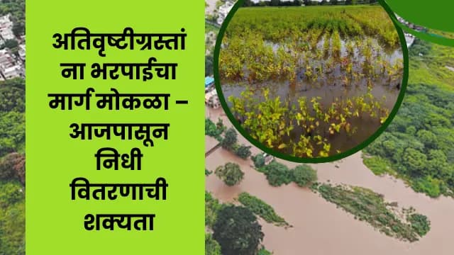 दिवाळीपूर्वी शेतकऱ्यांना दिलासा! अतिवृष्टीग्रस्तांना भरपाईचा मार्ग मोकळा – आजपासून निधी वितरणाची शक्यता
