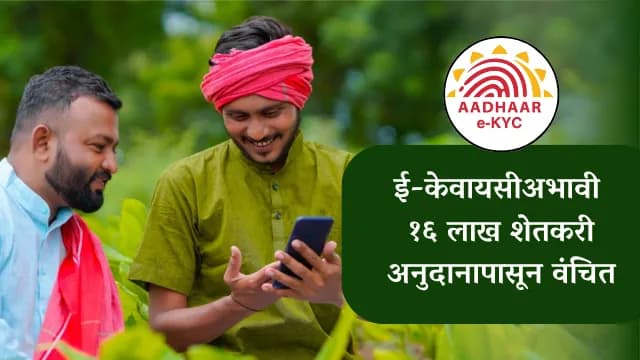 Farmer Subsidy: ई-केवायसीअभावी १६ लाख शेतकरी अनुदानापासून वंचित | २१ लाखांना १५६८ कोटींचे वाटप पूर्ण