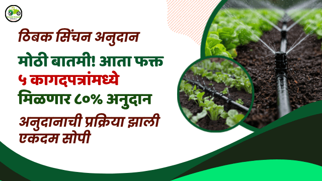 ठिबक सिंचन अनुदान; अनुदानाची प्रक्रिया झाली एकदम सोपी