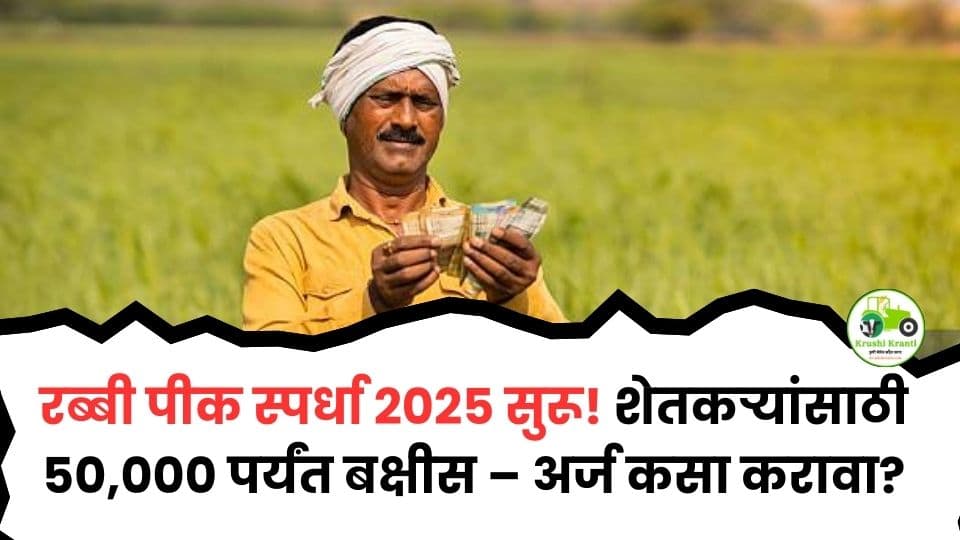 रब्बी हंगाम पीक स्पर्धा 2025–26 : पात्रता, कागदपत्रे, अर्ज प्रक्रिया आणि बक्षिसे