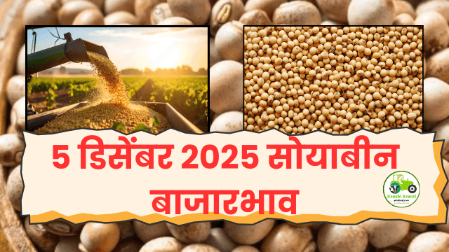 आजचे ताजे सोयाबीन दर|5 dec 2025|