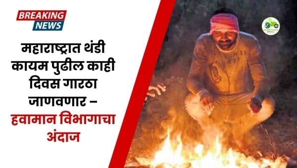 महाराष्ट्रात थंडी कायम | पुढील काही दिवस गारठा जाणवणार – हवामान विभागाचा अंदाज