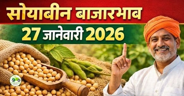 सोयाबीन बाजारभाव 27 जानेवारी 2026 | आजचे ताजे सोयाबीन दर महाराष्ट्र