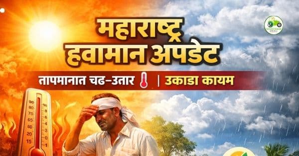 महाराष्ट्र हवामान अपडेट : तापमानात चढ–उतार, उकाडा कायम | आजचा अंदाज