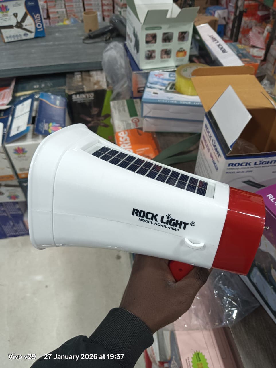 सोलर रीचार्जेबल मेगाफोन – ROCK LIGHT RL-556B