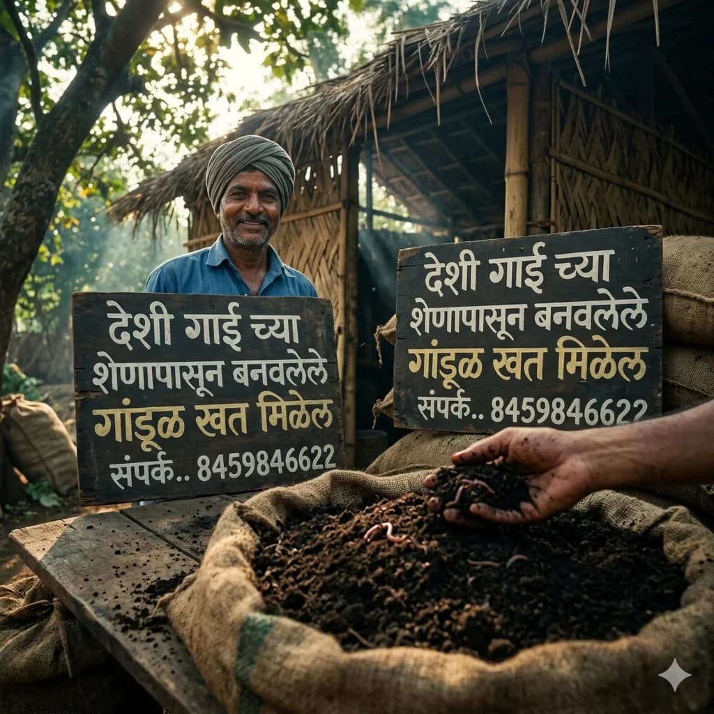 गांडूळ खत व वर्मी कंपोस्ट व गोमूत्र विकणे आहे