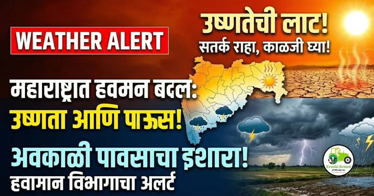Weather Alert: महाराष्ट्रात उष्णतेची लाट आणि काही भागात अवकाळी पावसाचा इशारा