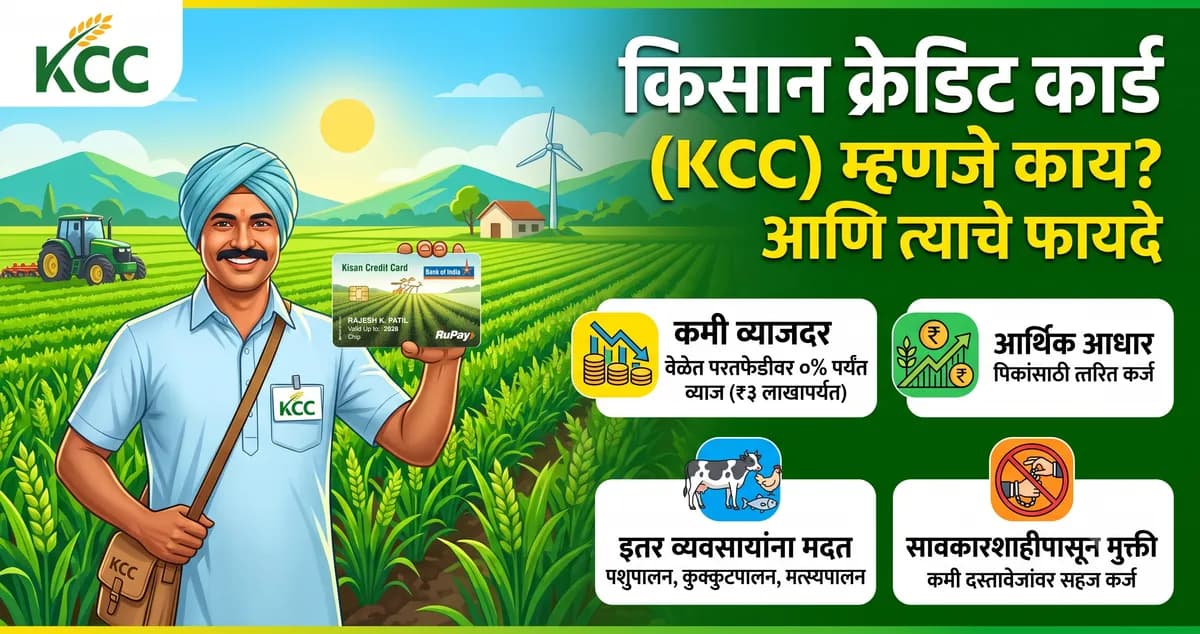 किसान क्रेडिट कार्ड (KCC) म्हणजे काय? जाणून घ्या फायदे, पात्रता आणि अर्ज करण्याची पद्धत