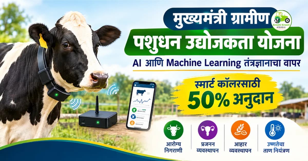 मुख्यमंत्री ग्रामीण पशुधन उद्योजकता योजना: पशुपालनात AI आणि Machine Learning तंत्रज्ञानाचा वापर