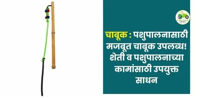 पशुपालनासाठी मजबूत चाबूक उपलब्ध! शेती व पशुपालनाच्या कामांसाठी उपयुक्त साधन