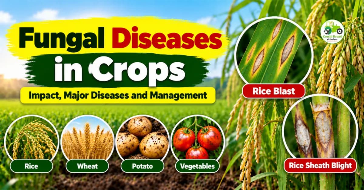 Fungal Diseases in Crops: Rice Blast and Management