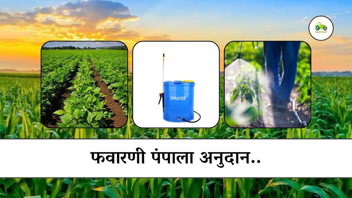 चार्जिंगच्या फवारणी पंपासाठी अनुदान; पाहून घ्या सविस्तर अर्ज प्रक्रिया…