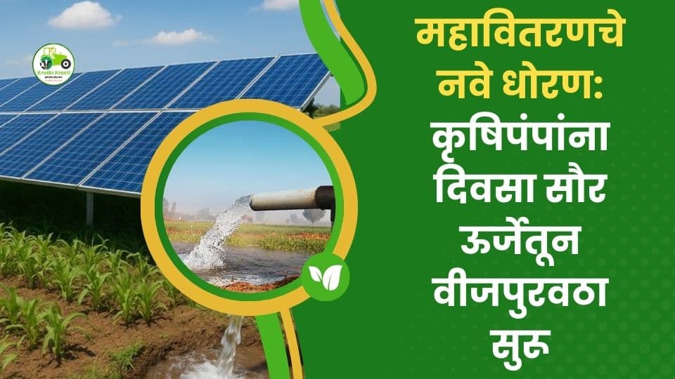 महावितरणची नवीन सौर धोरण योजना: आता कृषिपंपांना दिवसा मिळणार वीजपुरवठा
