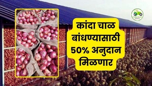 कांदा चाळ / लसूण साठवणूक गृहासाठी 50% अनुदान