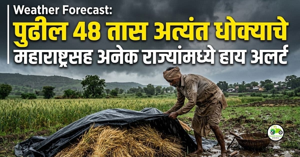 Weather Forecast: पुढील 48 तास अत्यंत धोक्याचे – महाराष्ट्रासह अनेक राज्यांमध्ये हाय अलर्ट
