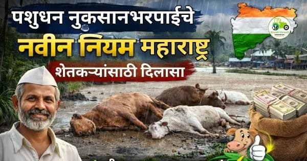पशुधन नुकसानभरपाईचे नवीन नियम महाराष्ट्र | शेतकऱ्यांसाठी दिलासा