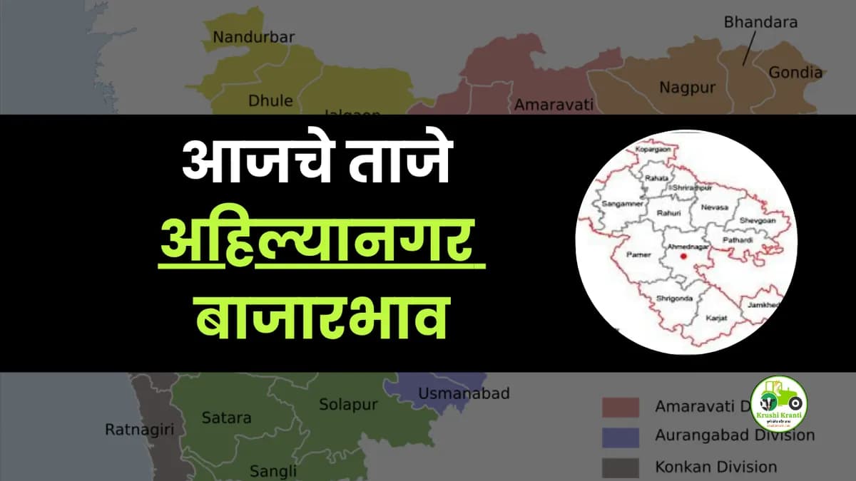 आजचे अहिल्यानगर बाजारभाव