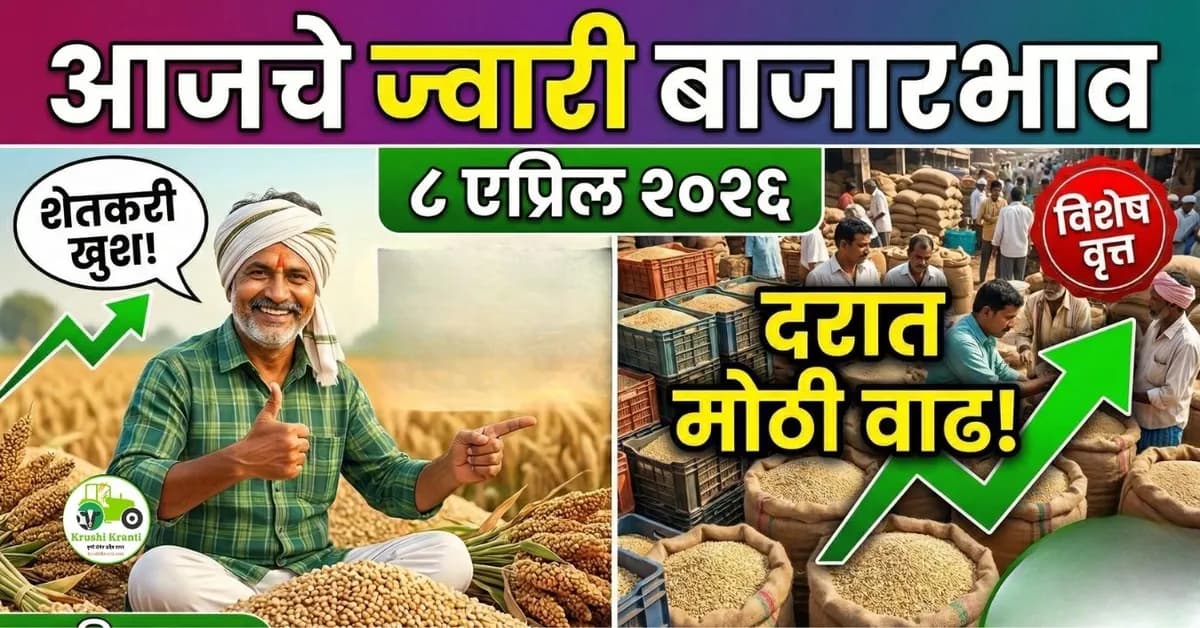 आजचे ज्वारी बाजारभाव ८ एप्रिल २०२६