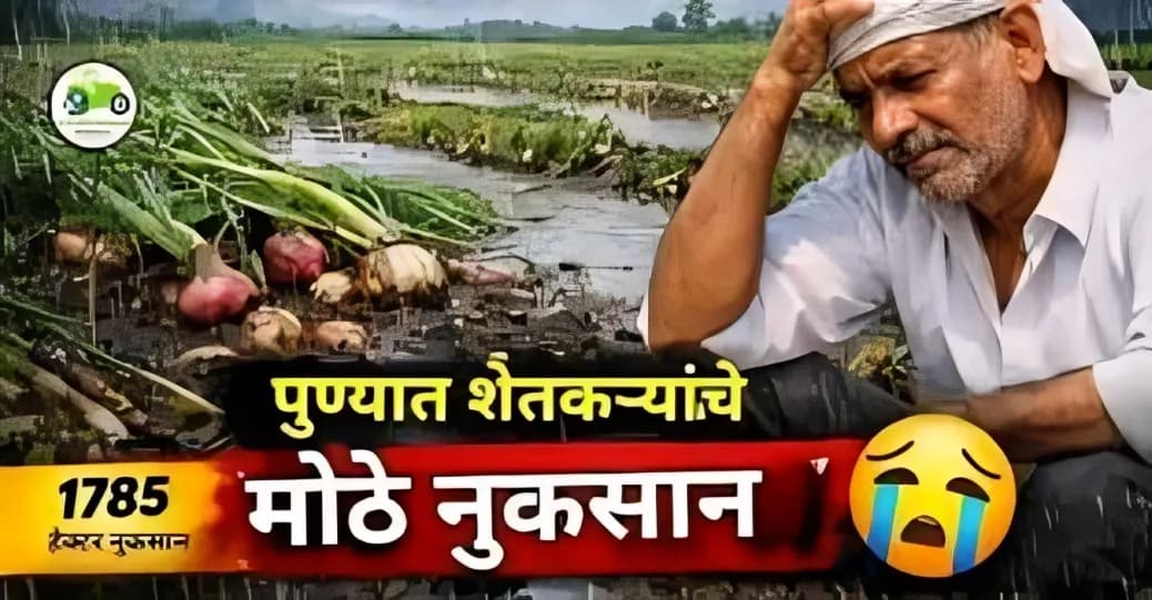 पुणे जिल्ह्यात अवकाळी पावसाचा मोठा फटका – शेतकऱ्यांचे मोठे नुकसान