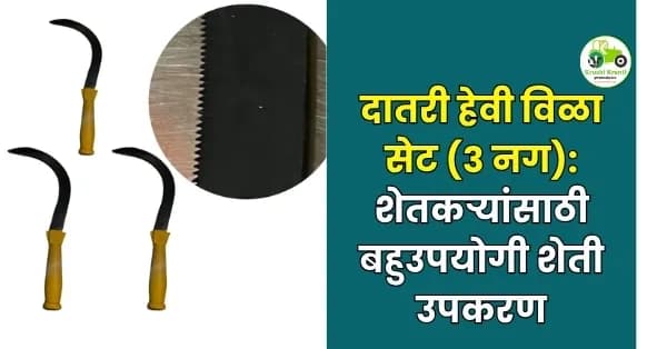 दातरी हेवी विळा सेट (3 नग): शेतकऱ्यांसाठी मजबूत, टिकाऊ आणि बहुउपयोगी शेती उपकरण