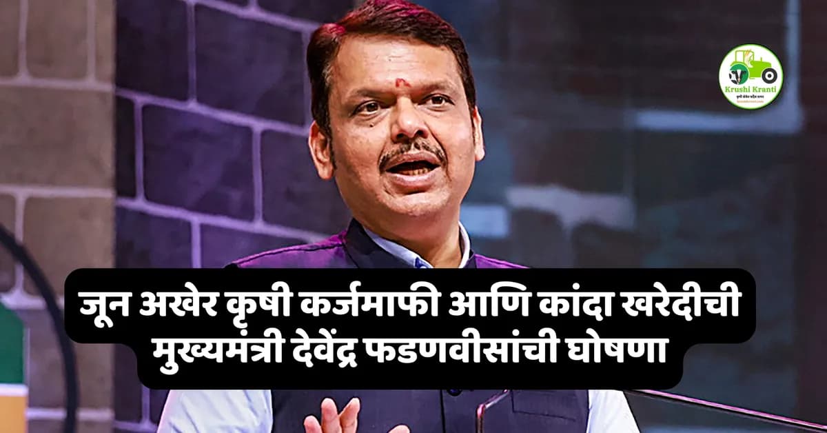 जून अखेर कृषी कर्जमाफी आणि कांदा खरेदीची मुख्यमंत्री देवेंद्र फडणवीसांची घोषणा | बेघरमुक्त महाराष्ट्र संकल्प
