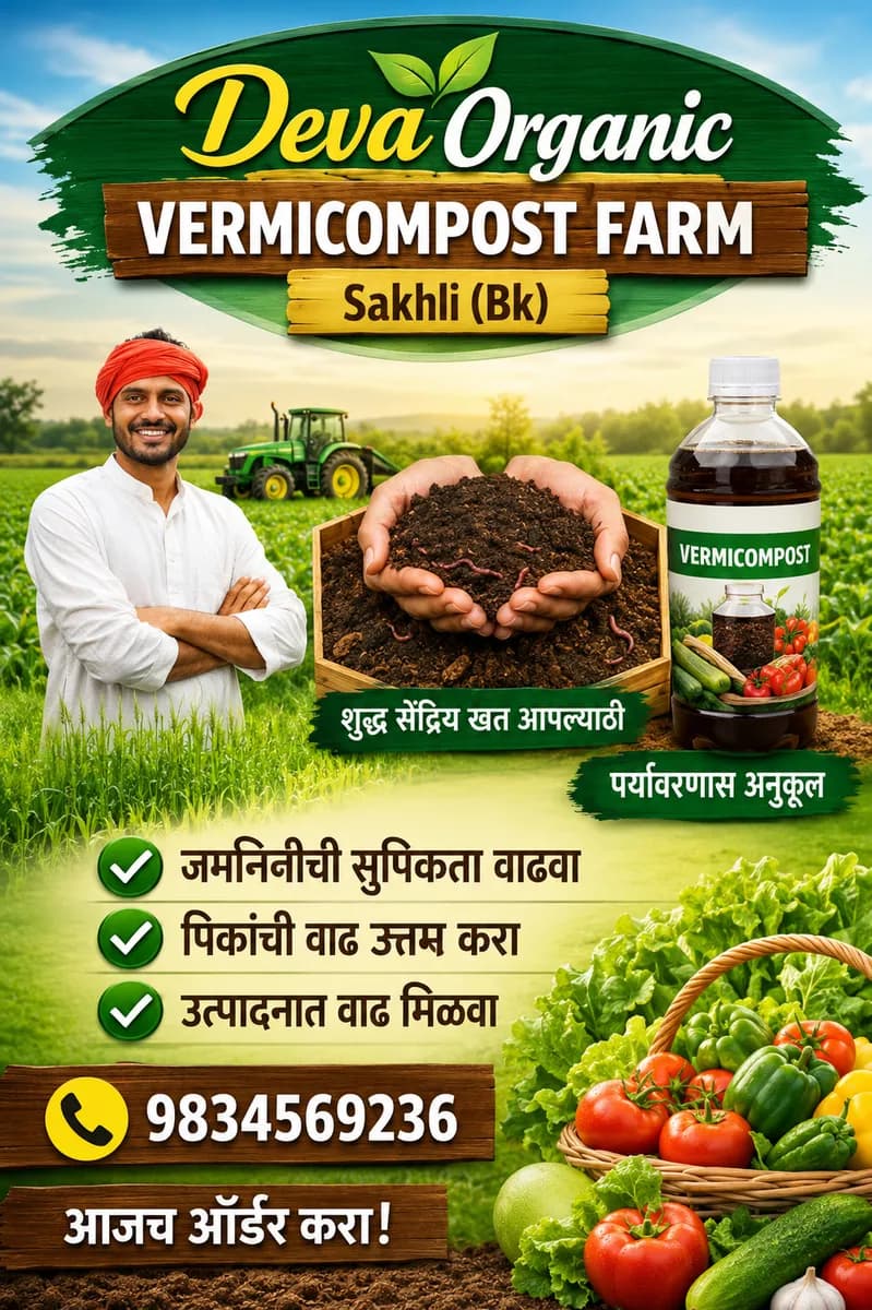 गांडूळ खत (वर्मी कंपोस्ट) विक्री साठी उपलब्ध