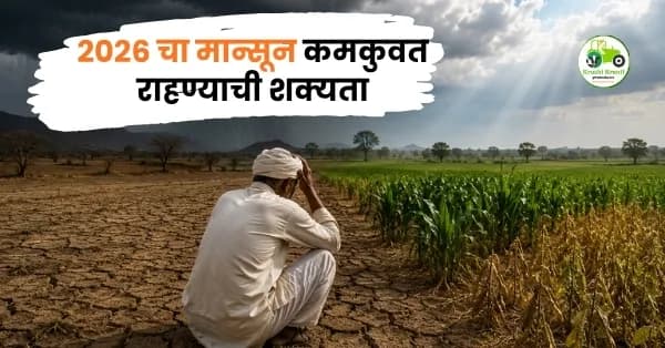 २०२६ चा मान्सून कमकुवत राहण्याची शक्यता; महाराष्ट्रासह देशातील शेतीसमोर नवे आव्हान
