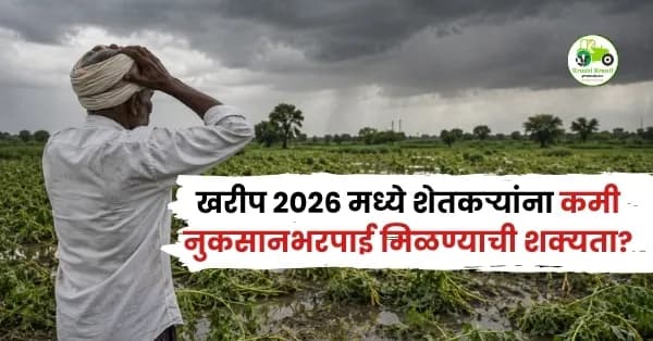 खरीप 2026 मध्ये शेतकऱ्यांना कमी नुकसानभरपाई मिळण्याची शक्यता? पीकविमा नियमांमुळे वाढली चिंता