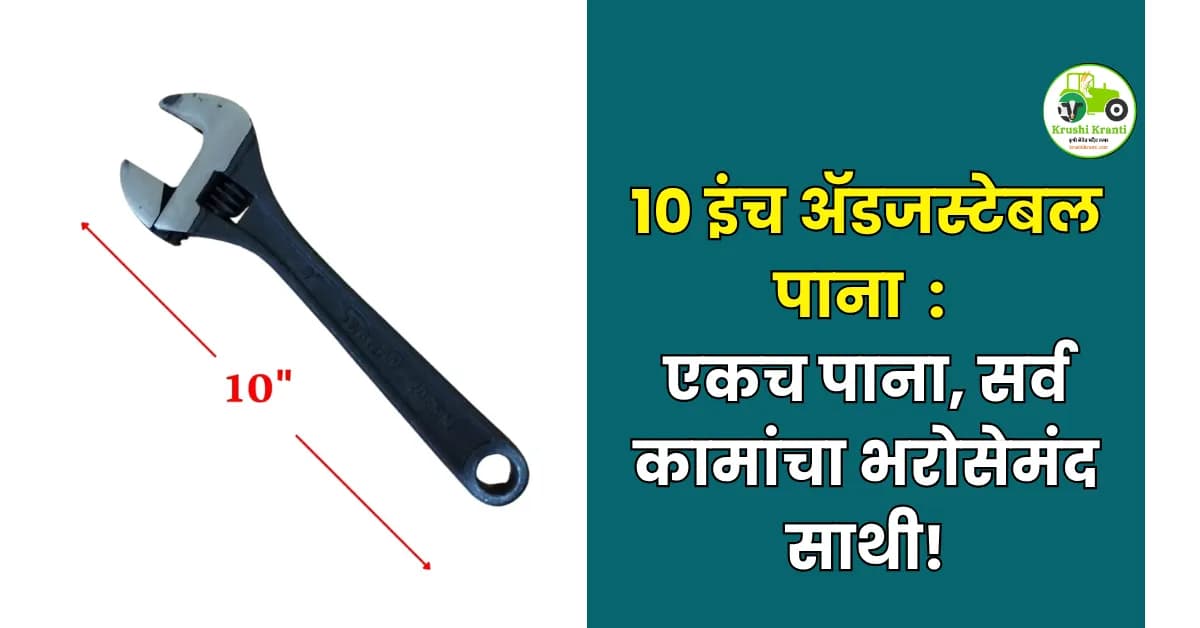 10 इंच अॅडजस्टेबल पाना | सर्व नट-बोल्टसाठी मजबूत आणि टिकाऊ Adjustable Spanner
