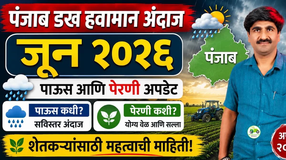 हवामान अंदाज: यंदा एल निनो नाही, दुष्काळ नाही; २१ जूनपासून महाराष्ट्रात पेरणीयोग्य पाऊस!