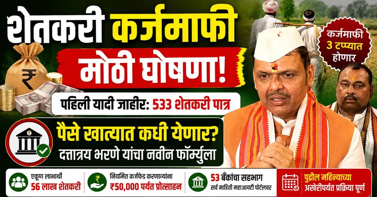 Farmer Loan Waiver 2026: शेतकरी कर्जमाफीबाबत मोठी अपडेट – पैसे खात्यात कधी येणार?