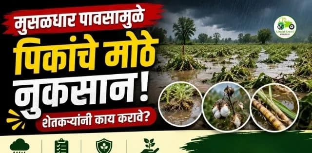 मुसळधार पावसामुळे पिकांचे मोठे नुकसान; अशा वेळी शेतकऱ्यांनी काय करावे?
