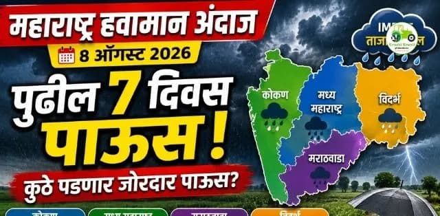 पुढील ७ दिवसांत कुठे आणि कसा असणार पाऊस? IMD चा मोठा अपडेट
