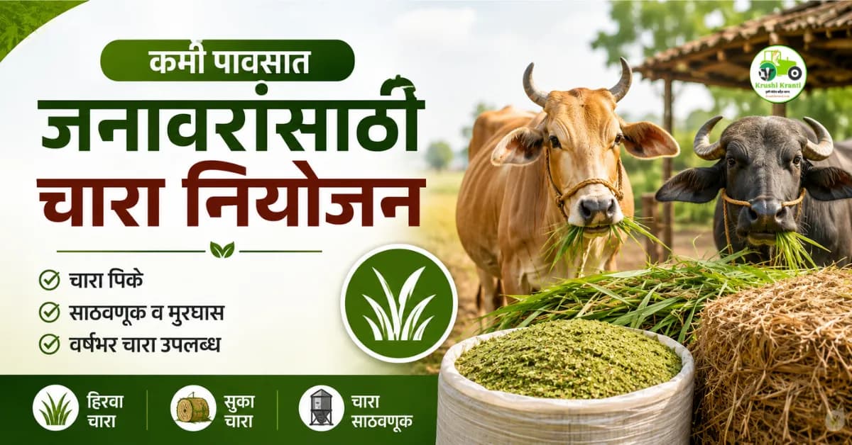 कमी पावसाच्या परिस्थितीत जनावरांसाठी चाऱ्याचे नियोजन कसे करावे?