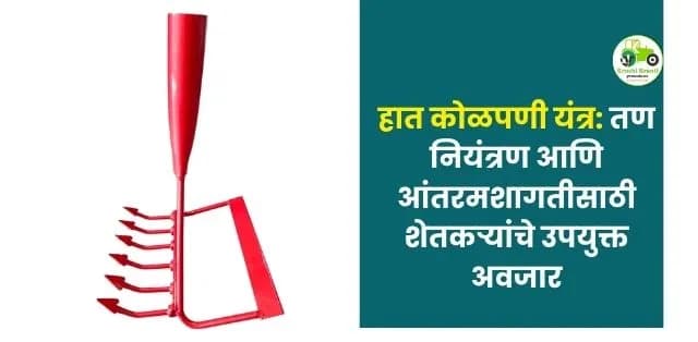 तण नियंत्रण आणि आंतरमशागतीसाठी शेतकऱ्यांचे उपयुक्त अवजार