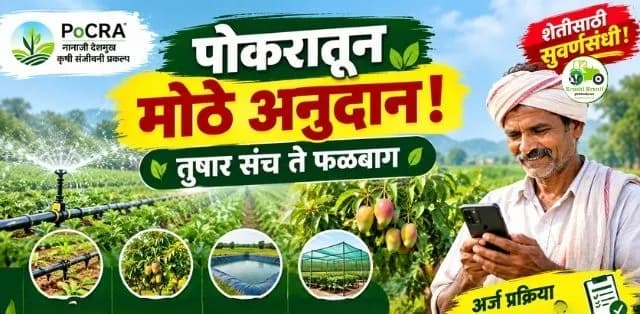पोकरा योजनेतून तुषार संचापासून फळबागेपर्यंत अनुदान; शेतकऱ्यांनी अशी पूर्ण करावी प्रक्रिया