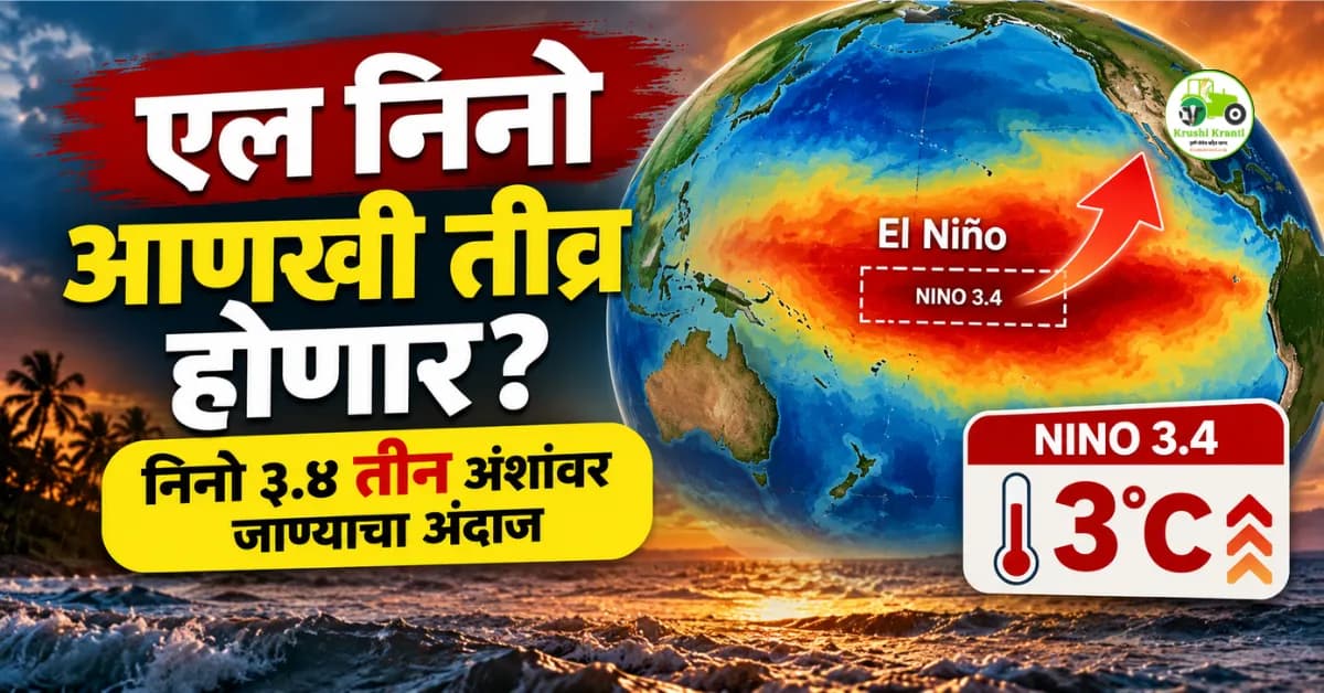 एल निनो आणखी तीव्र होणार? निनो ३.४ तीन अंशांवर जाण्याचा अंदाज