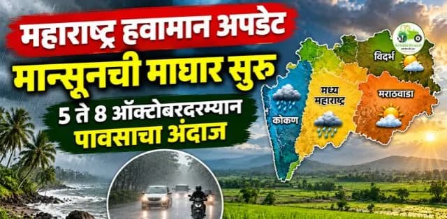 महाराष्ट्रातील हवामानाचा आढावा: मान्सूनची माघार आणि पुढील हवामानाचा अंदाज