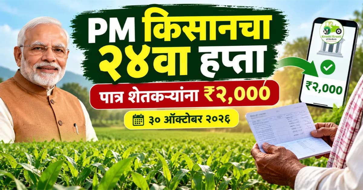PM-KISAN २४वा हप्ता: ९.३४ कोटी शेतकऱ्यांना ₹२,००० मिळणार